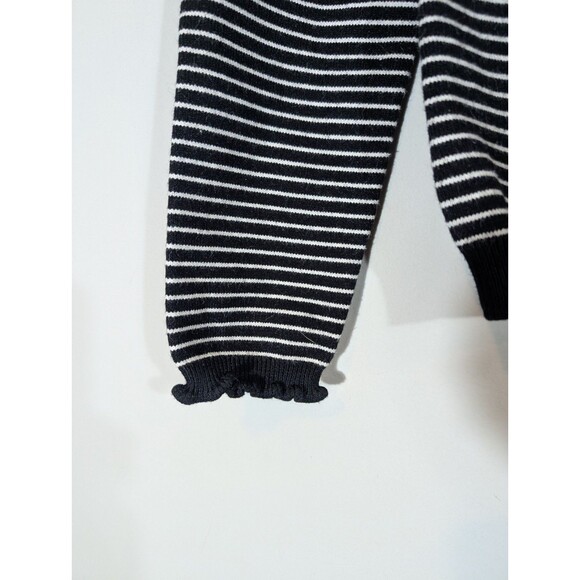 INMAN Womens Mock Neck Striped Sweater Sz L Mature Old Money Preppy Quiet - Picture 3 of 8